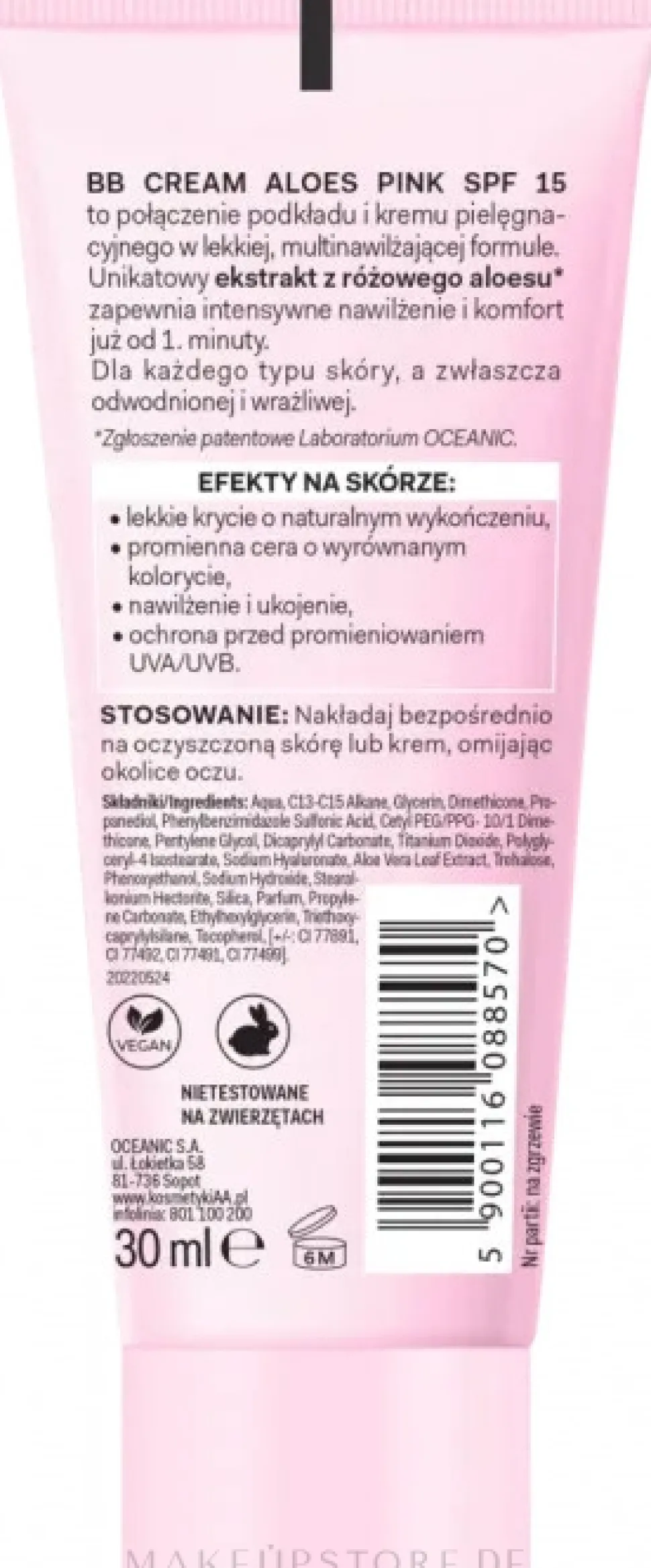 AA Aloes Pink BB Cream SPF15
