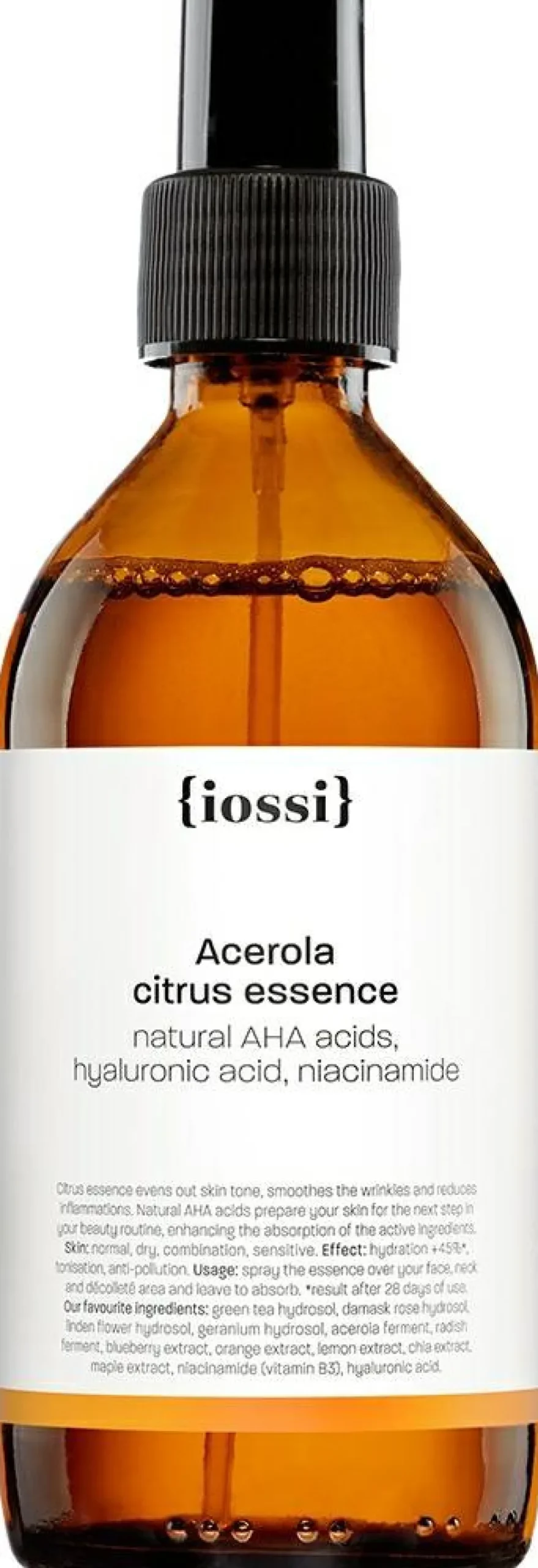 Acerola Gesichtsessenz mit AHA-Säuren, Hyaluronsäure und Niacinamid