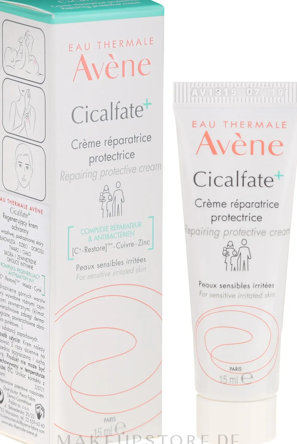 Akut Pflegecreme mit Kupfer- und Zinksulfat für trockene und irritiere Haut