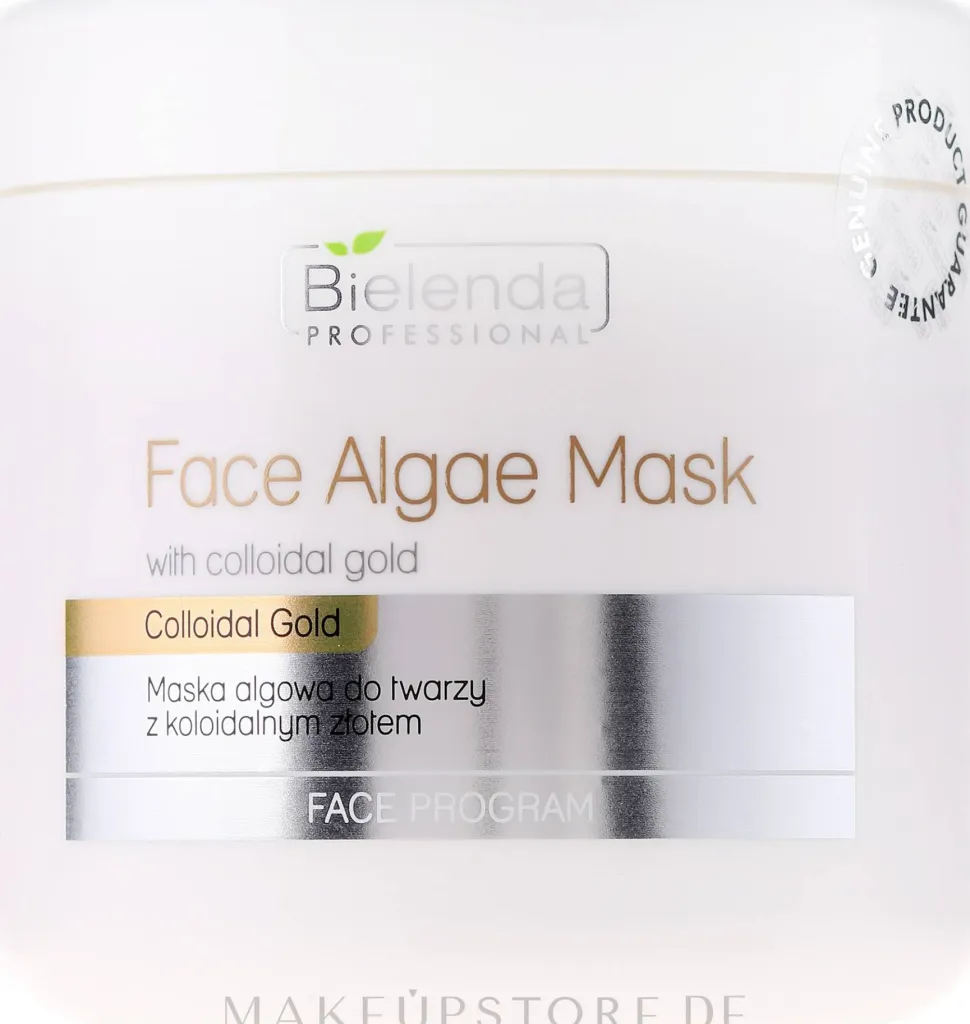 Algen-Gesichtsmaske mit kolloidalem Gold