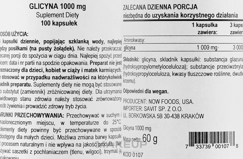 Aminosäure 'Glycin', 1000 mg