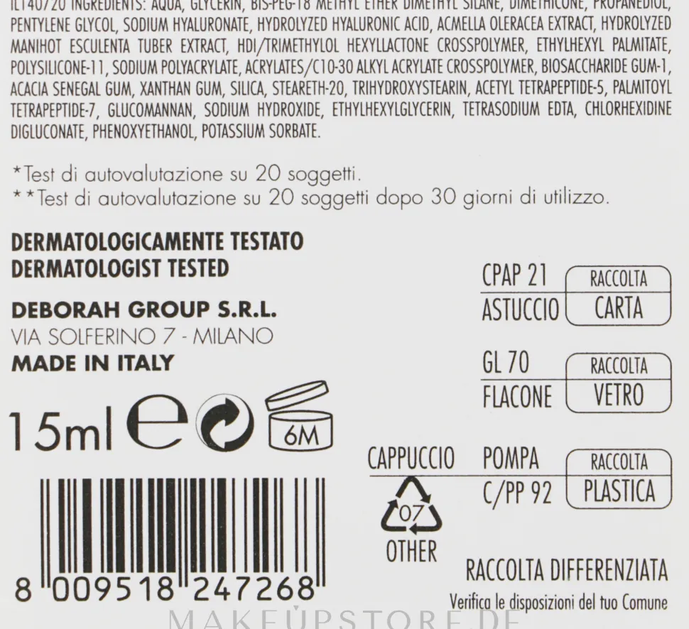 Anti-Aging Augenkonturgel gegen Schwellungen und dunkle Augenringe