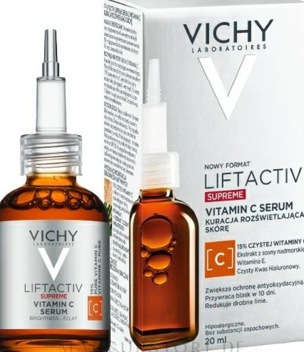 Anti-Aging Gesichtsserum mit 15% purem Vitamin C, Vitamin E, Pycnogenol und Hyaluronsäure