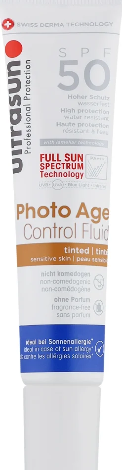 Anti-Aging getönte Sonnencreme für das Gesicht SPF50