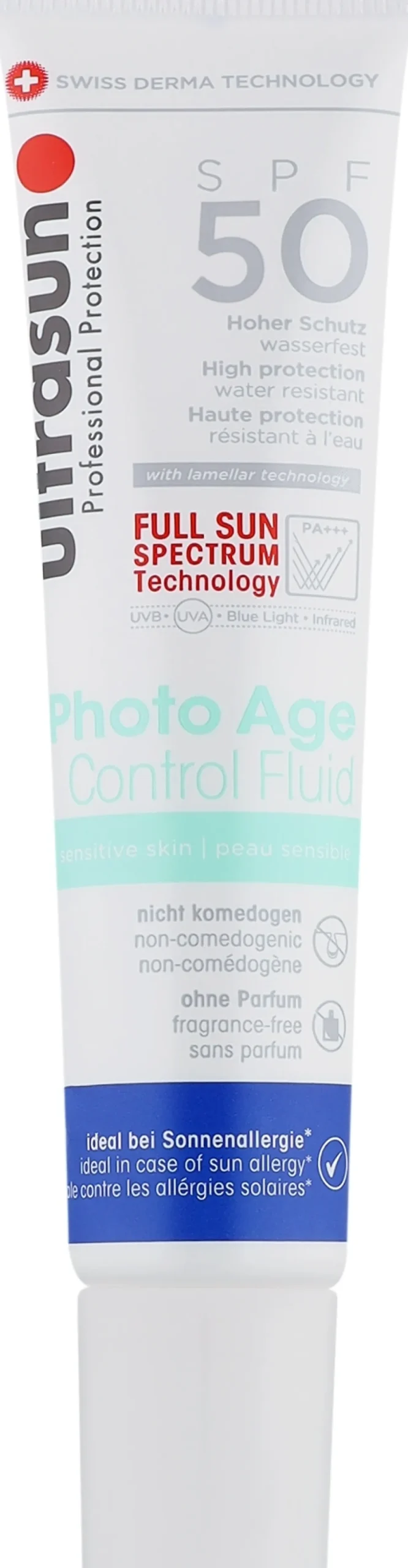 Anti-Aging Sonnenfluid fürs Gesicht SPF50