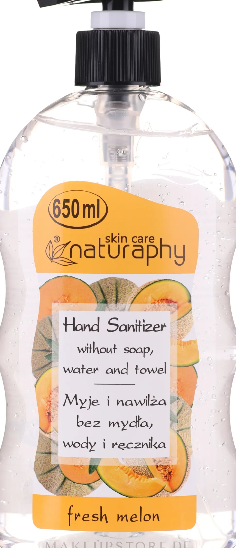 Antibakterielles Handgel mit Alkohol und Melonenduft