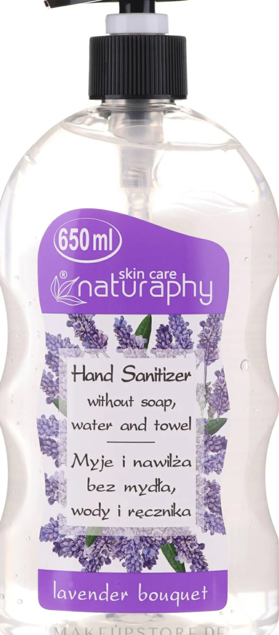 Antibakterielles Handgel mit Alkohol und Lavendelduft