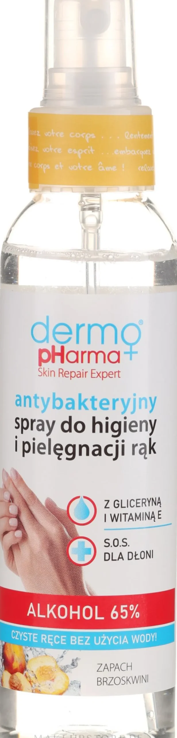 Antibakterielles Handspray mit Pfirsichduft