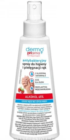 Antibakterielles Spray zur Pflege und Hygiene der Hände mit Erdbeere