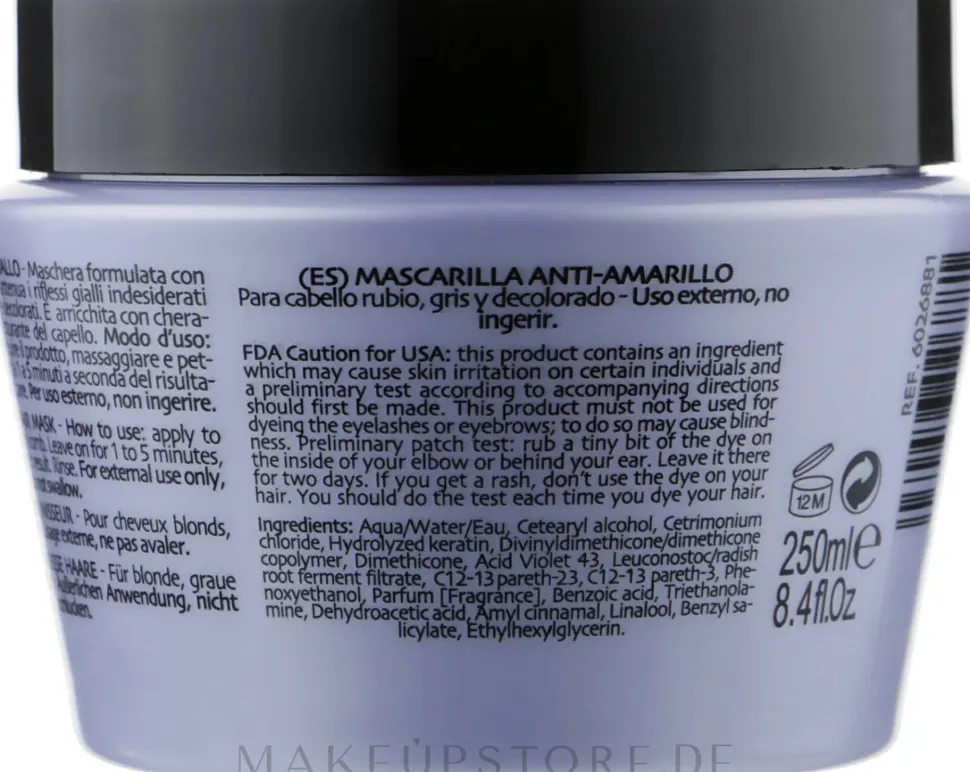 Anti-Gelbstich Maske für blondes, graues und aufgehelltes Haar