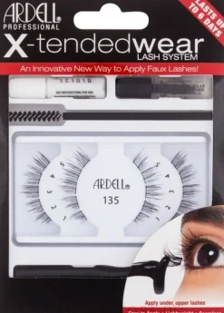 Ardell X-Tended Wear Lash System 135 (lashes/4pcs + clay/1ml + rem/1ml + appl/1pcs + brush/1pcs)