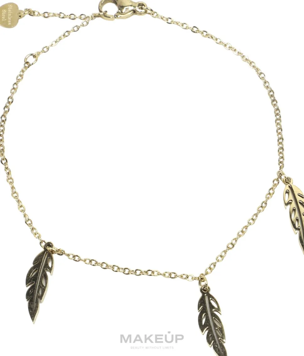 Armband für Damen Gefieder golden
