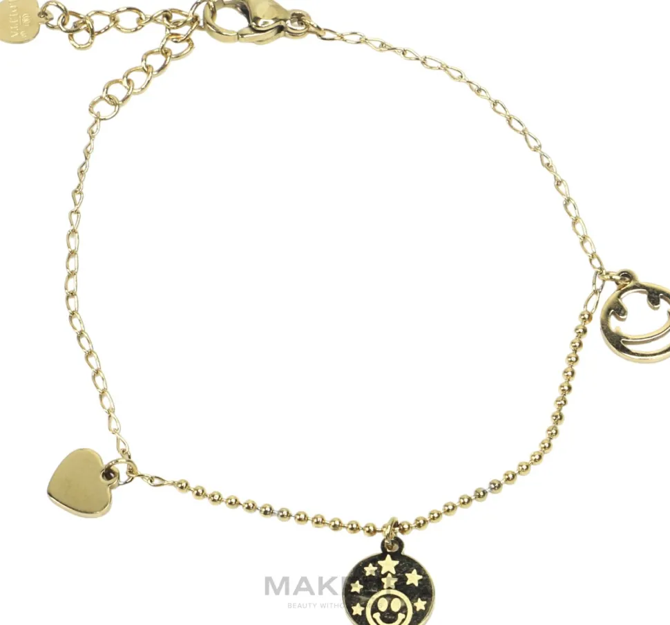 Armband für Damen Smiley golden