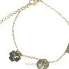 Armband für Frauen Quadrat Kreis und Kreuz golden