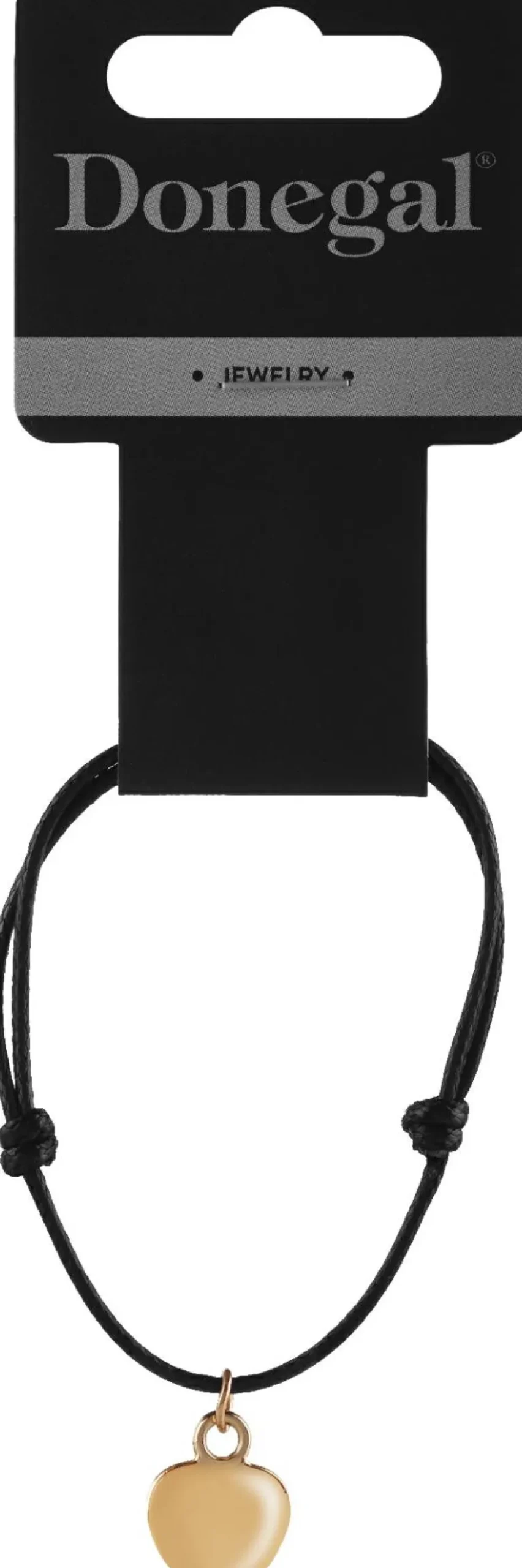 Armband mit Anhänger 'Then', 6413, schwarz mit Herz