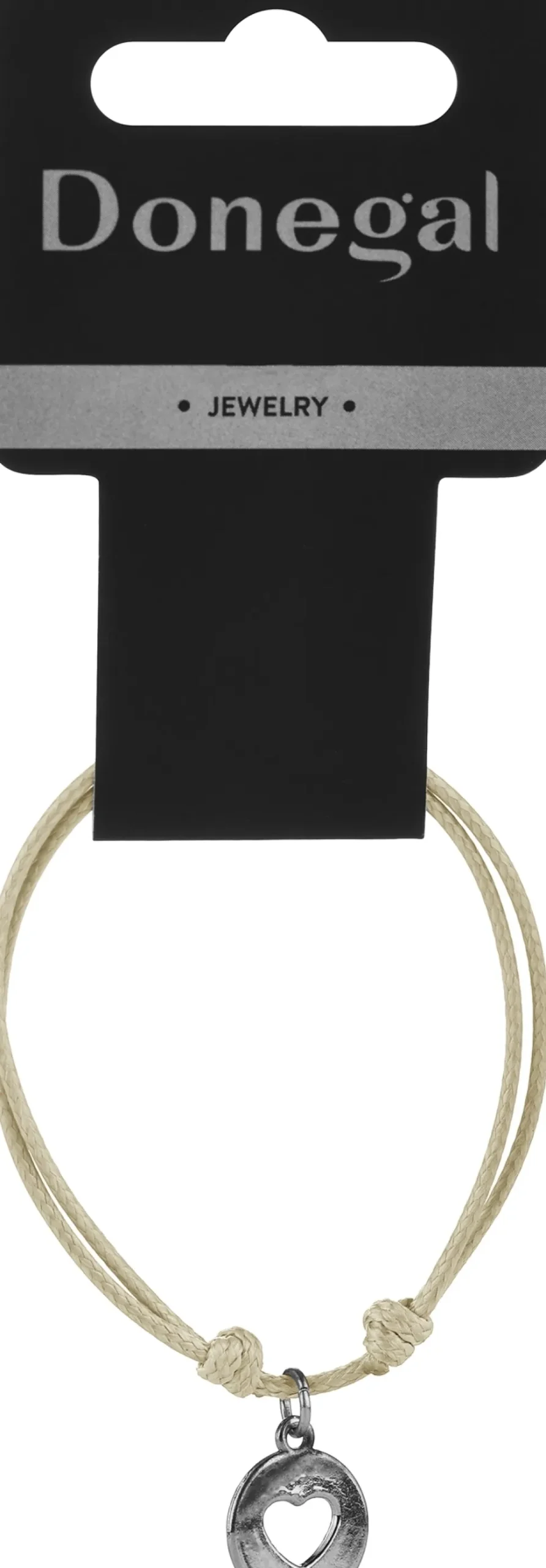 Armband mit Anhänger 'Then', 6413, beige mit Herz