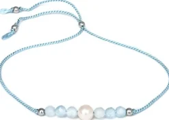 Armband mit Aquamarin und Süßwasserperlen
