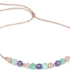 Armband-Schnur mit Amazonit, Amethyst und Angelit