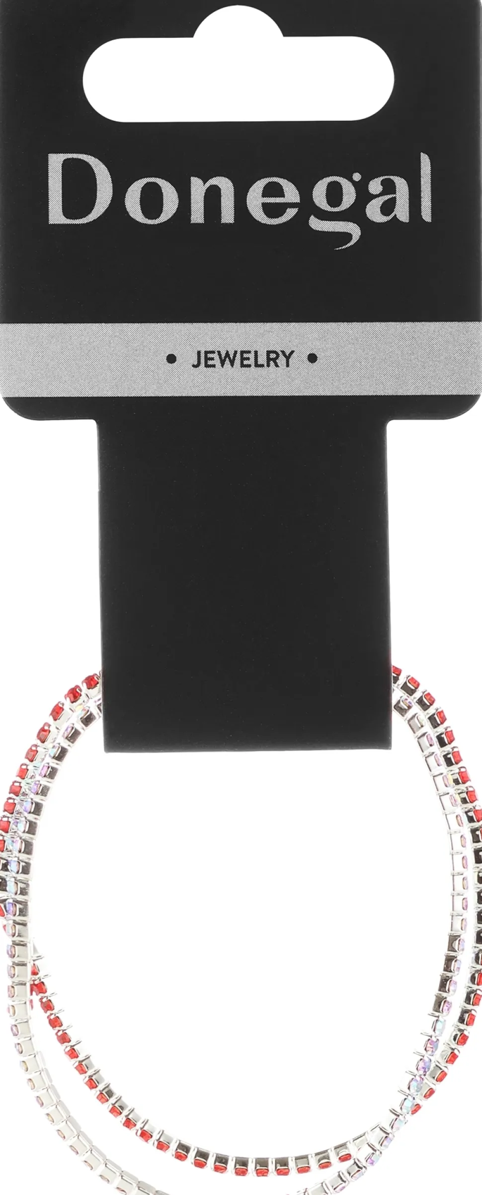 Armbänder mit Zirkonia, 6429, 2 Stück, rot + rosa-weiß