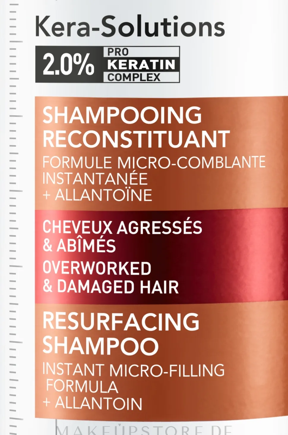 Aufbau-Shampoo für geschädigtes Haar mit Keratinkomplex