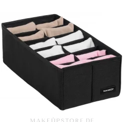 Aufbewahrungs-Organizer mit 12 Fächern schwarz 30x15x10 cm Home
