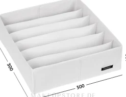 Aufbewahrungs-Organizer mit 6 Fächern weiß 30x30x10 cm Home