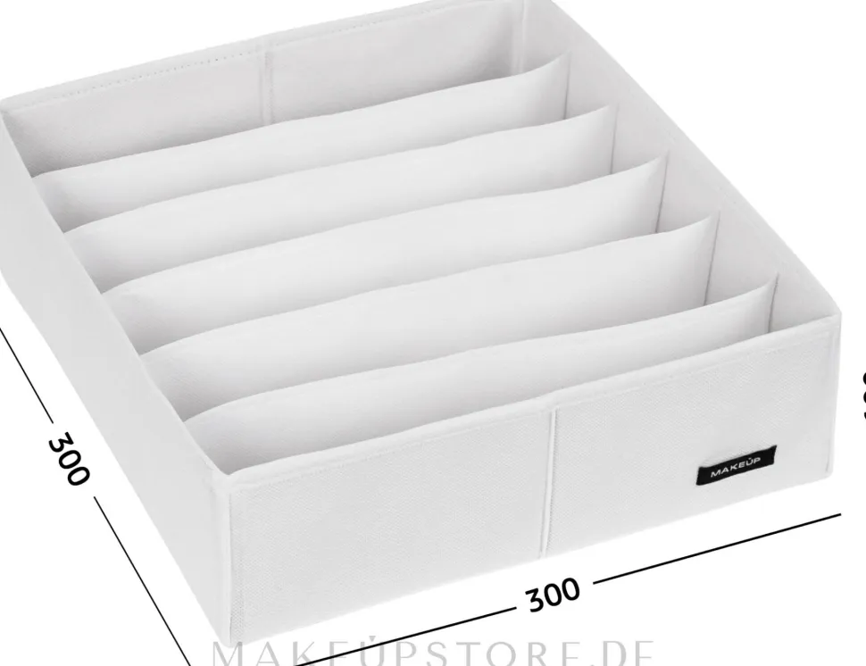 Aufbewahrungs-Organizer mit 6 Fächern weiß 30x30x10 cm Home
