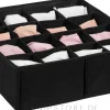 Aufbewahrungs-Organizer mit 16 Fächern schwarz 30x30x10 cm Home