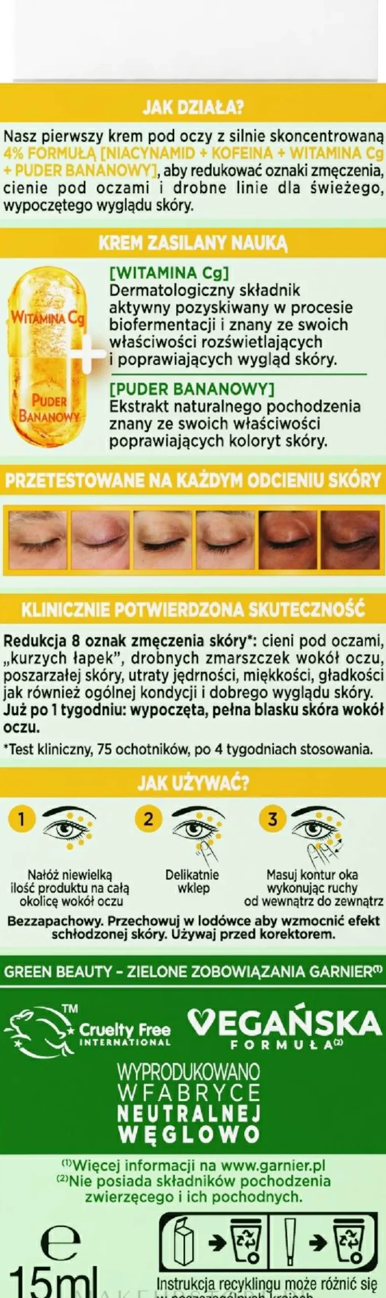 Aufhellende Augencreme