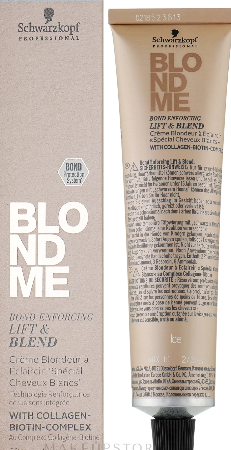 Aufhellende Blondiercreme mit Kollagen