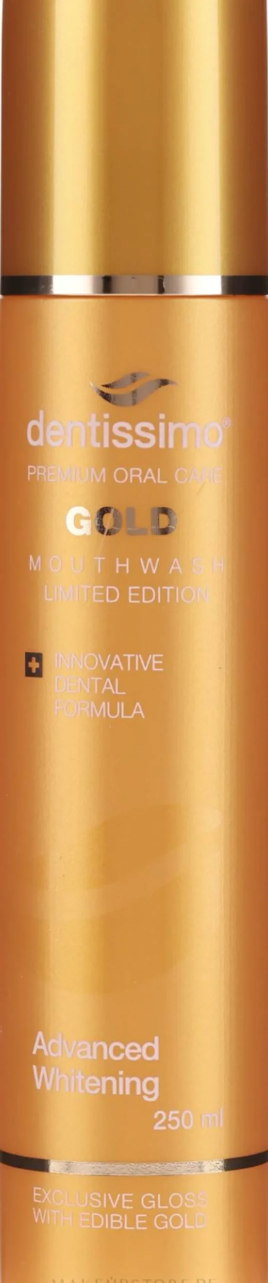 Aufhellendes Mundwasser mit Goldpartikeln