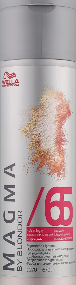 Aufhellungspulver für das Haar mit Farbnuancen