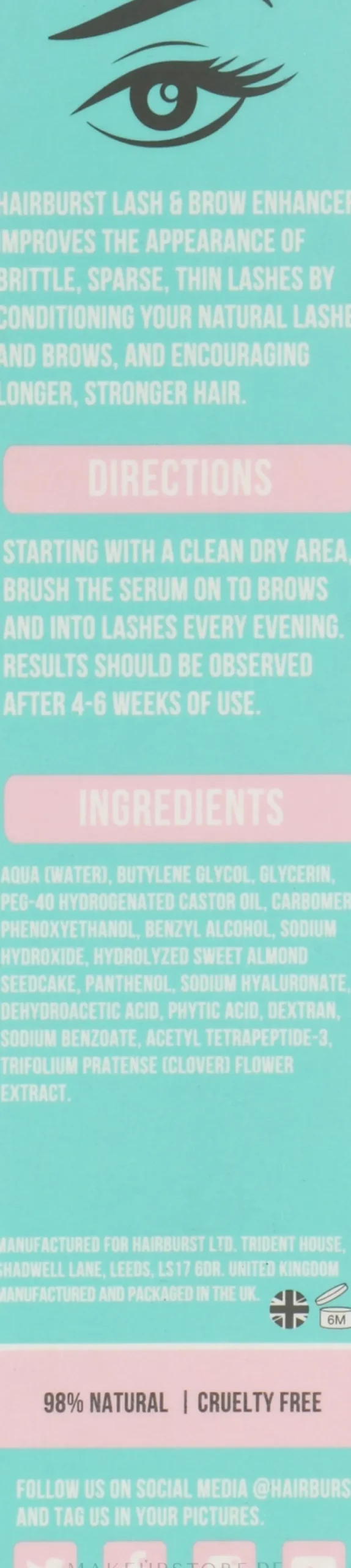 Augenbrauen- und Wimpernserum zum Wachstum