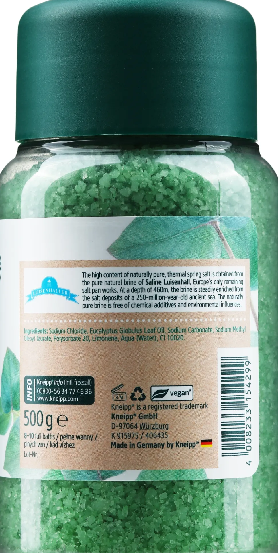 Badekristalle mit ätherischem Eukalyptusöl