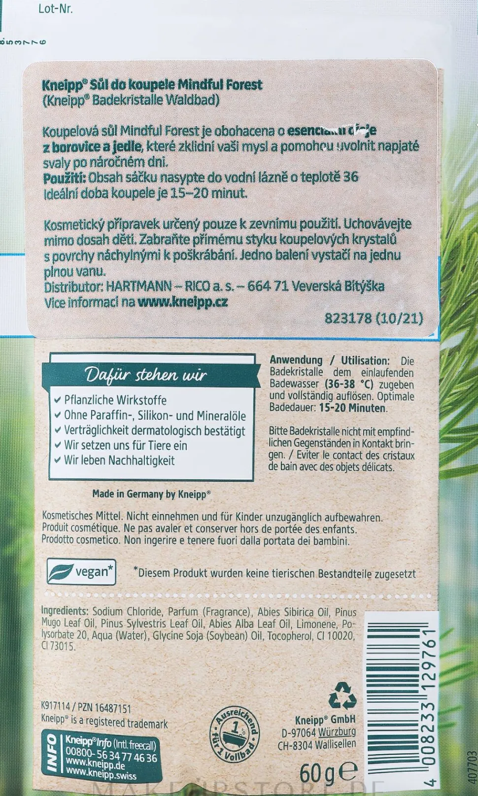 Badesalz Kiefer und Tanne