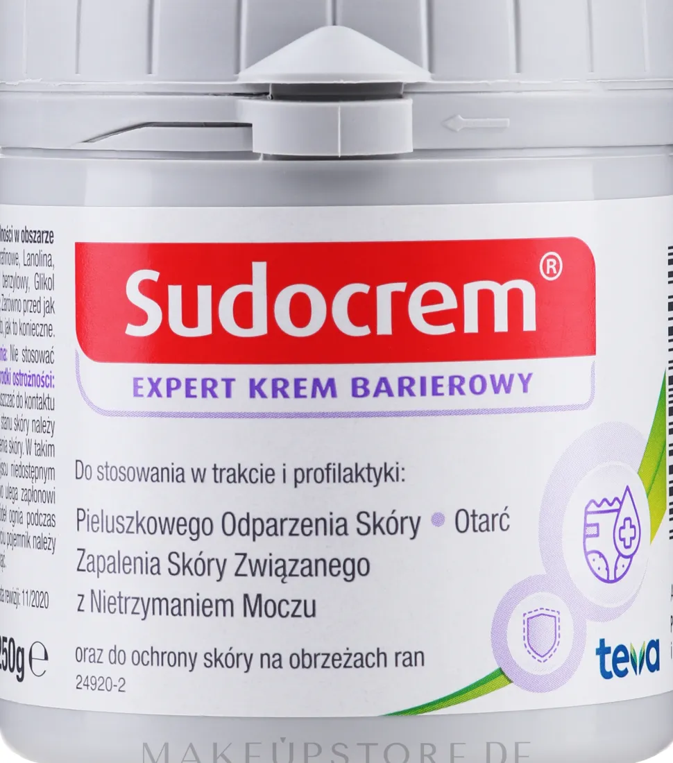 Barrierecreme zur Anwendung bei Windelausschlag, Schürfwunden, Inkontinenzdermatitis und zum Schutz der Haut am Wundrand