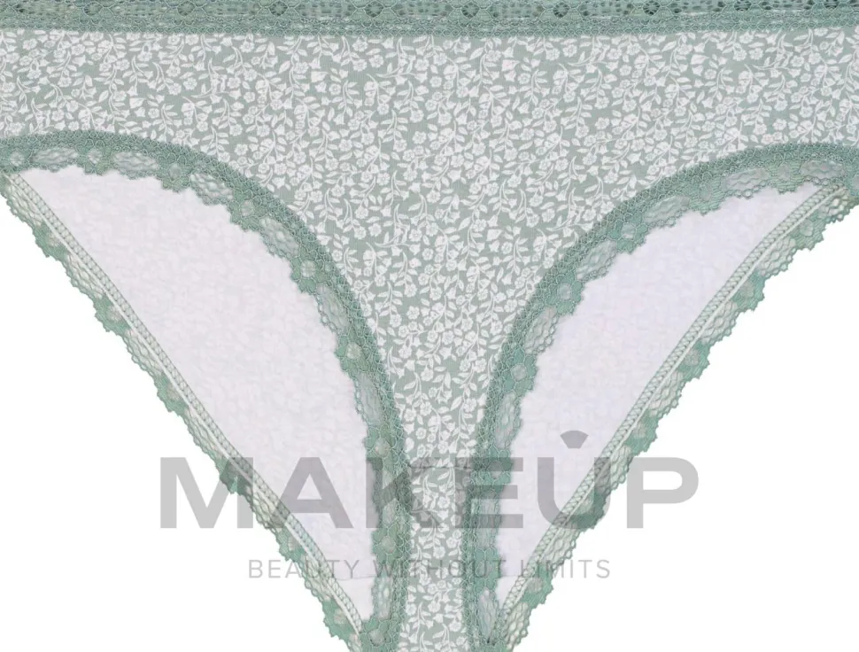 Baumwollhöschen für Damen Blumenmuster mit Spitze 3 St.