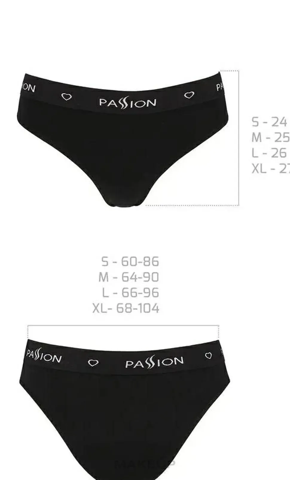 Baumwoll-Slips PS004, schwarz