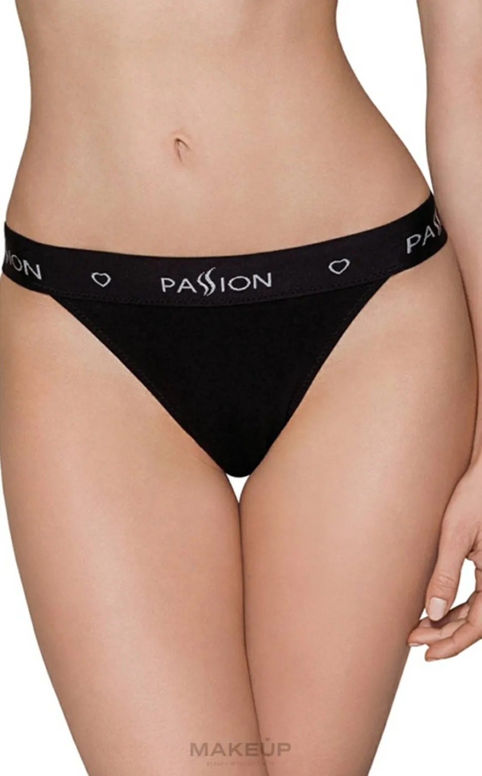 Baumwoll-Tanga-Höschen mit breitem Gummiband PS015 black