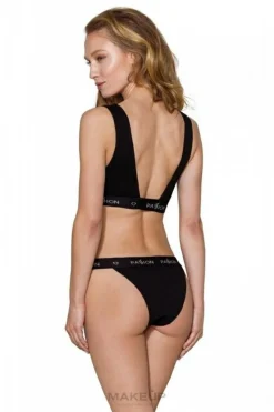 Baumwoll-Tanga-Höschen mit breitem Gummiband PS015 black