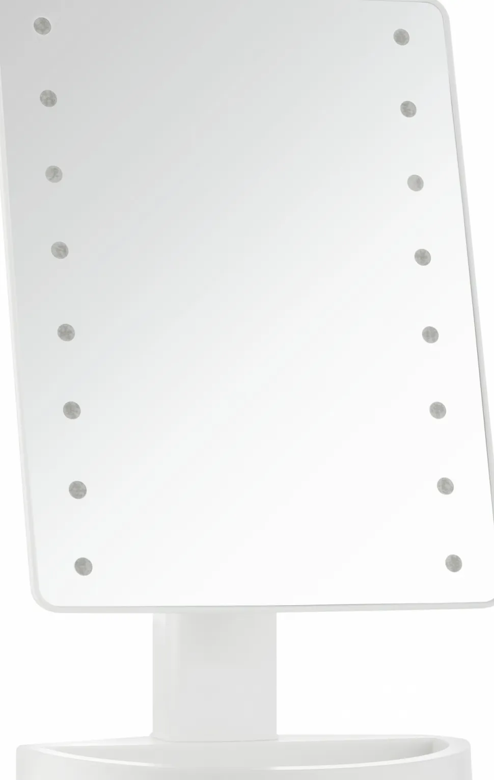 Beleuchteter Kosmetikspiegel LED auf Standfuß, weiß