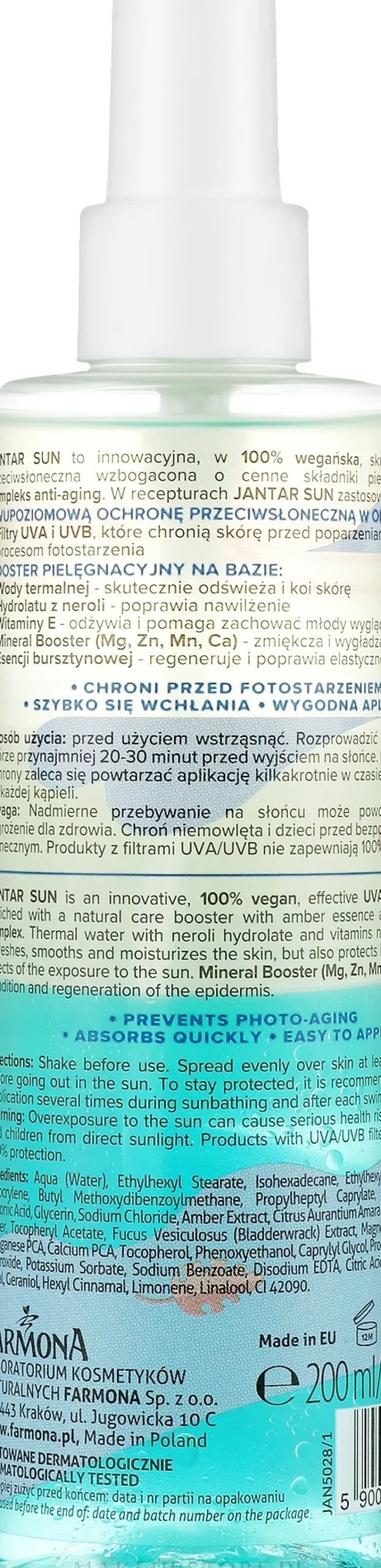 Bernstein Zweiphasiges feuchtigkeitsspendendes Thermalwasser