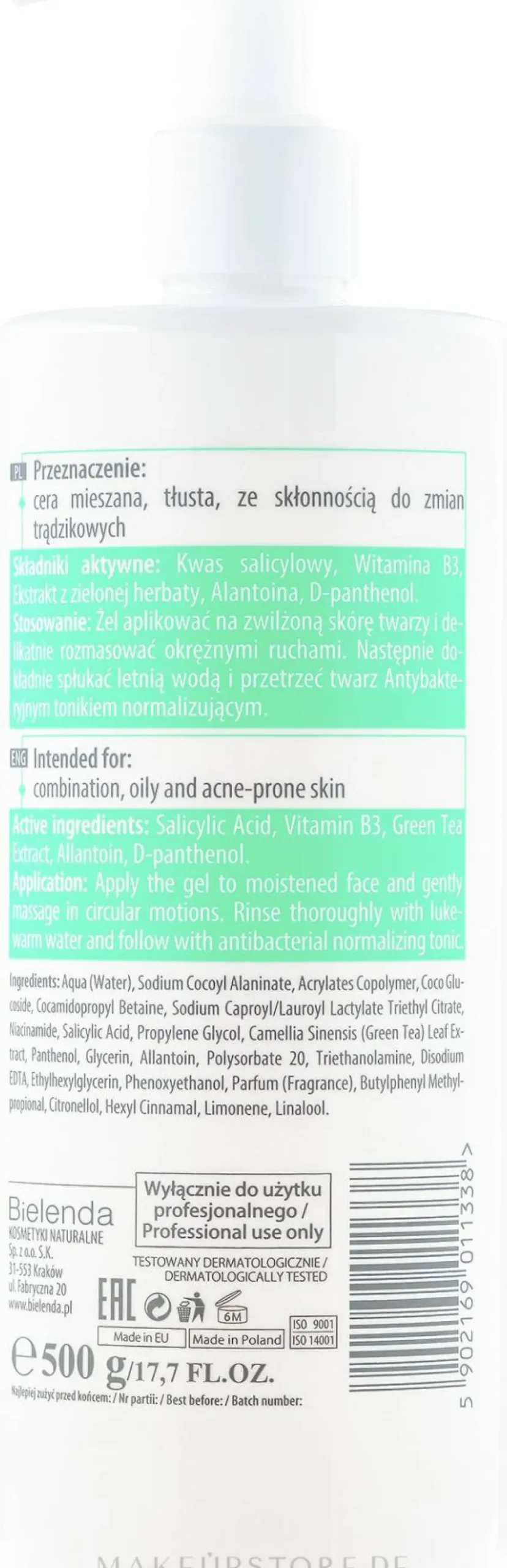 Bielenda Professional Face Program Antibacterial Gel Make-up Remover