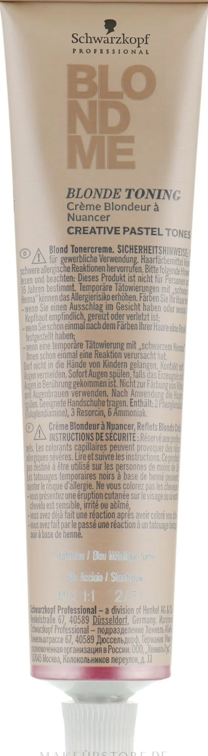 Blond Tonercreme für gewerbliche Verwendung