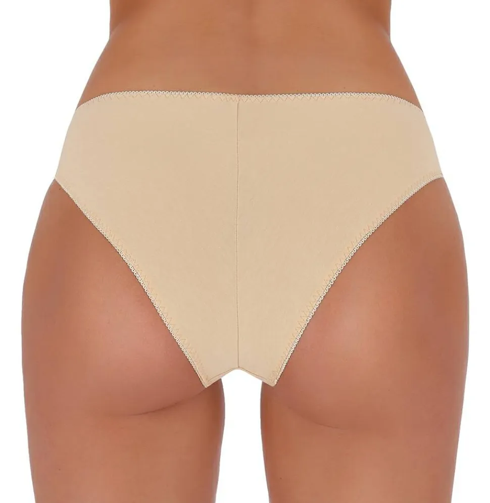 Brasilianischer Slip, Basic Panties 002, beige, 3 Stk.
