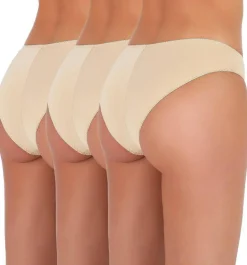 Brasilianischer Slip, Basic Panties 002, beige, 3 Stk.