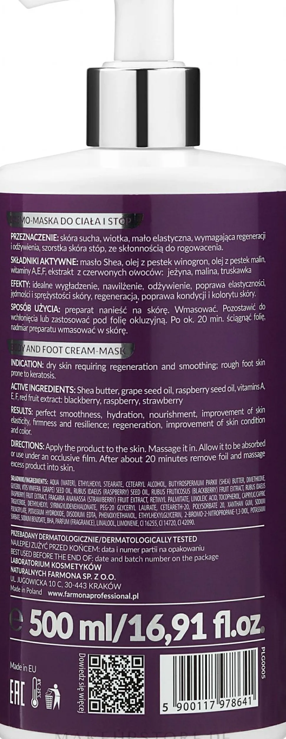 Creme-Maske für Körper und Beine
