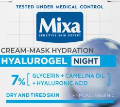 Creme-Maske mit Hyaluronsäure für die Nacht