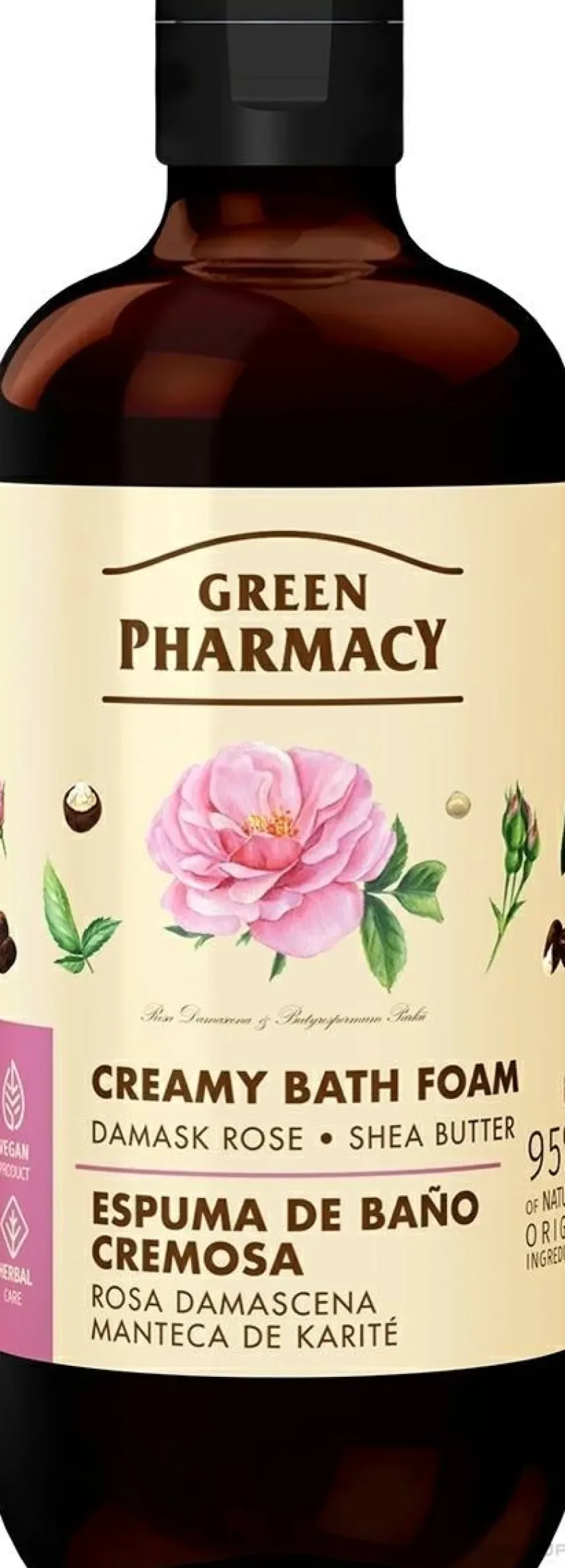 Cremiger Badeschaum Damaszener Rose und Sheabutter
