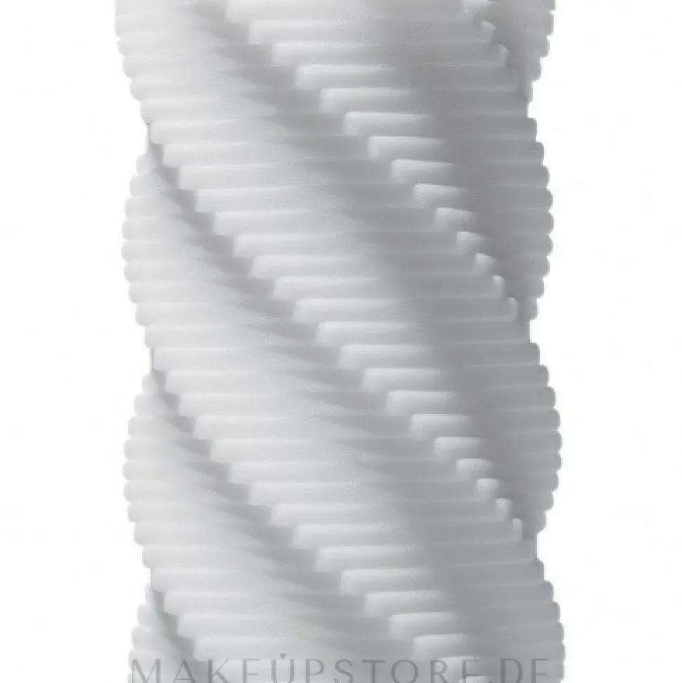 3D Masturbator mit spiralförmigen Rillen weiss